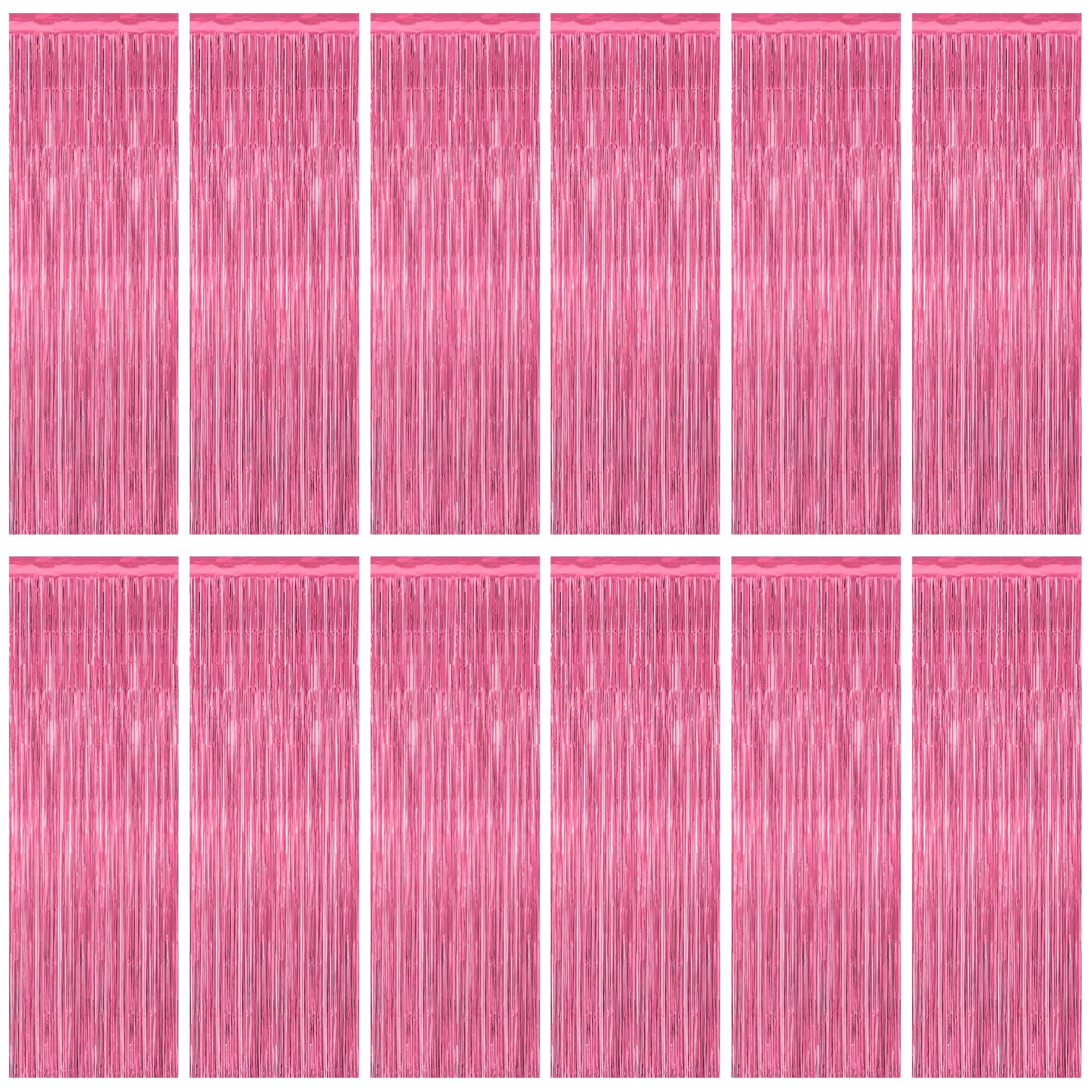 2 Pack Halloween Backdrop, 3.28 FT x 7.05 FT Foil Fringe Curtains, Orange Purple Black Party Streamer Tinsel Backdrop Curtains, Halloween Decorations Door Decor Photo Props Party Supplies